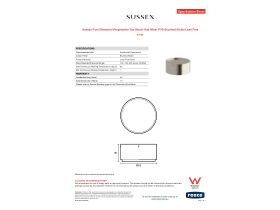 Specification Sheet - Sussex Pure Elemental Progressive Top Mount Hob Mixer PVD Brushed Nickel Lead Free