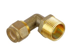 Nylon Olive Elbow 20mm Male x 15mm Copper