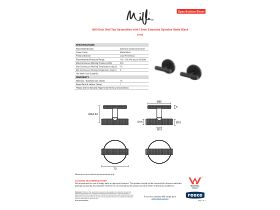 Specification Sheet - Milli Etch Wall Top Assemblies with 15mm Extended Spindles Matte Black