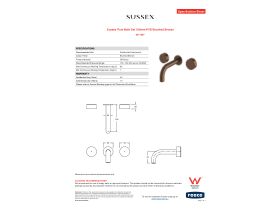 Specification Sheet - Sussex Pure Bath Set 160mm PVD Brushed Bronze