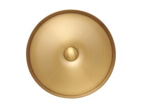 Kado Aspect Stainless Steel Basin Round 400mm with Plug & Waste Brushed Gold