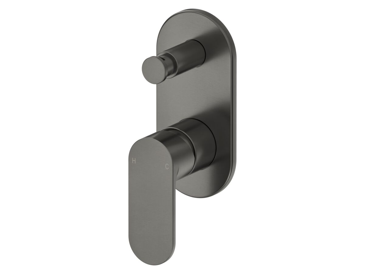 Mizu Soothe MK2 Shower Mixer With Diverter Trimset Brushed Gunmetal