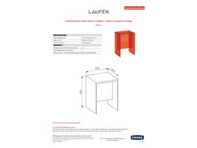 Specification Sheet - LAUFEN Kartell Stool 330mm x 280mm x 465mm Tangerine Orange