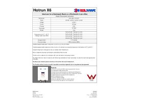 Specification Sheet - Hotrun X6