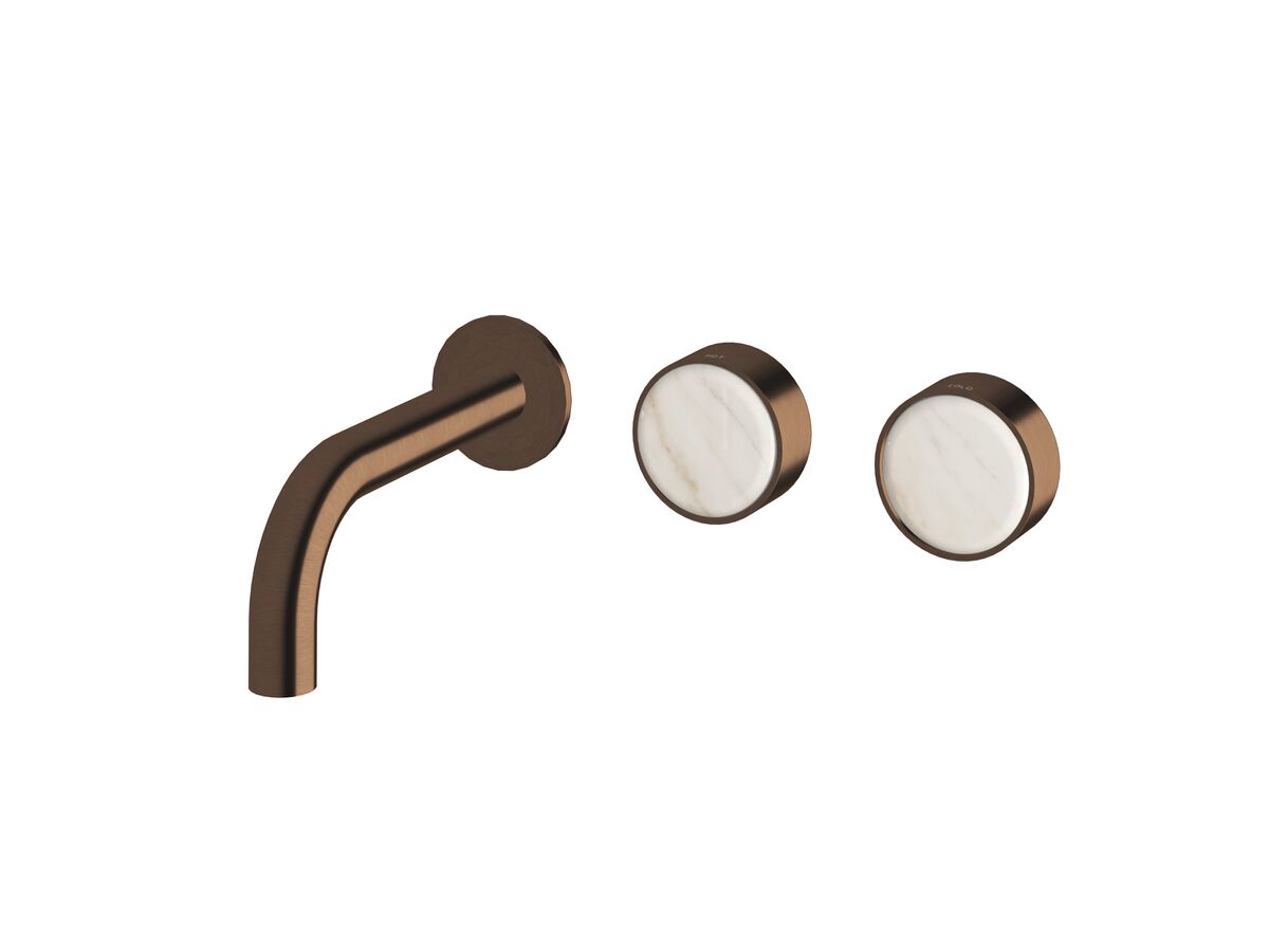 Supporting Image - Sussex Pure Elemental Wall Bath Hostess System 160mm PVD Brushed Bronze with Aurora Insert