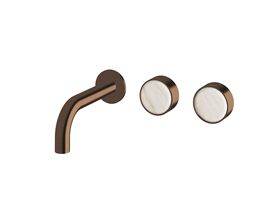 Supporting Image - Sussex Pure Elemental Wall Bath Hostess System 160mm PVD Brushed Bronze with Aurora Insert