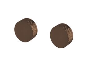 Sussex Pure Wall Top Assembly Taps with Diamond Textured Handles PVD Brushed Bronze