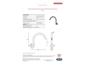 Specification Sheet - Sussex Scala Wall Spa Outlet Curved LUX PVD Brushed Smoke Gunmetal