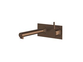 Sussex Scala Straight Wall Basin Mixer Tap System Right Hand Mixer Tap 200mm Outlet LUX PVD Brushed Rare Bronze (6 Star)