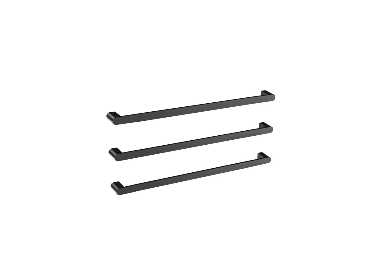 MIZU SOOTHE HEATED TOWEL RAIL 830MM (TRIPLE PACK) MATTE BLACK