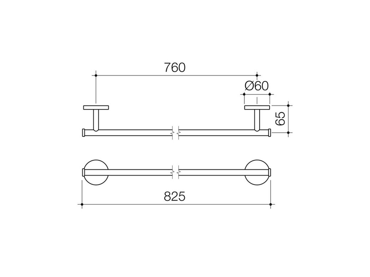 Caroma Liano Single Towel Rail