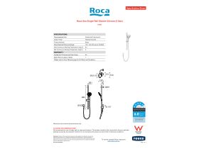 Specification Sheet - Roca Ona Single Rail Shower Chrome (5 Star)