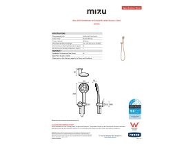 Specification Sheet - Mizu Drift Handshower on Bracket Brushed Bronze (3 Star)