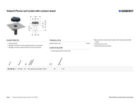 Specification Sheet - Geberit Pluvia-1 Outlet 25l/s Bitumen