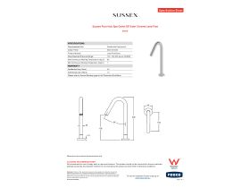 Specification Sheet - Sussex Pure Hob Spa Outlet EP Satin Chrome Lead Free