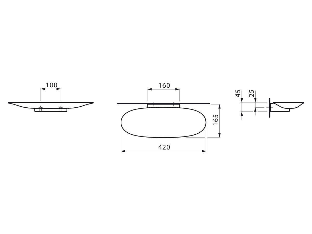 LAUFEN The New Classic Ceramic Shelf White