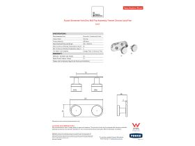 Specification Sheet - Faucet Strommen Vara Disc Wall Top Assembly Trimset Chrome Lead Free