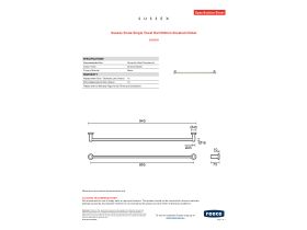 Specification Sheet - Sussex Scala Single Towel Rail 900mm Brushed Nickel