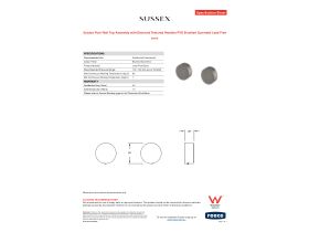 Specification Sheet - Sussex Pure Wall Top Assembly with Diamond Textured Handles PVD Brushed Gunmetal Lead Free
