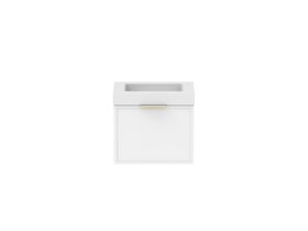 Supporting Image - Kado Lux Slim All Drawer 600mm Wall Hung Vanity with Centre Basin 90mm Top Matte White