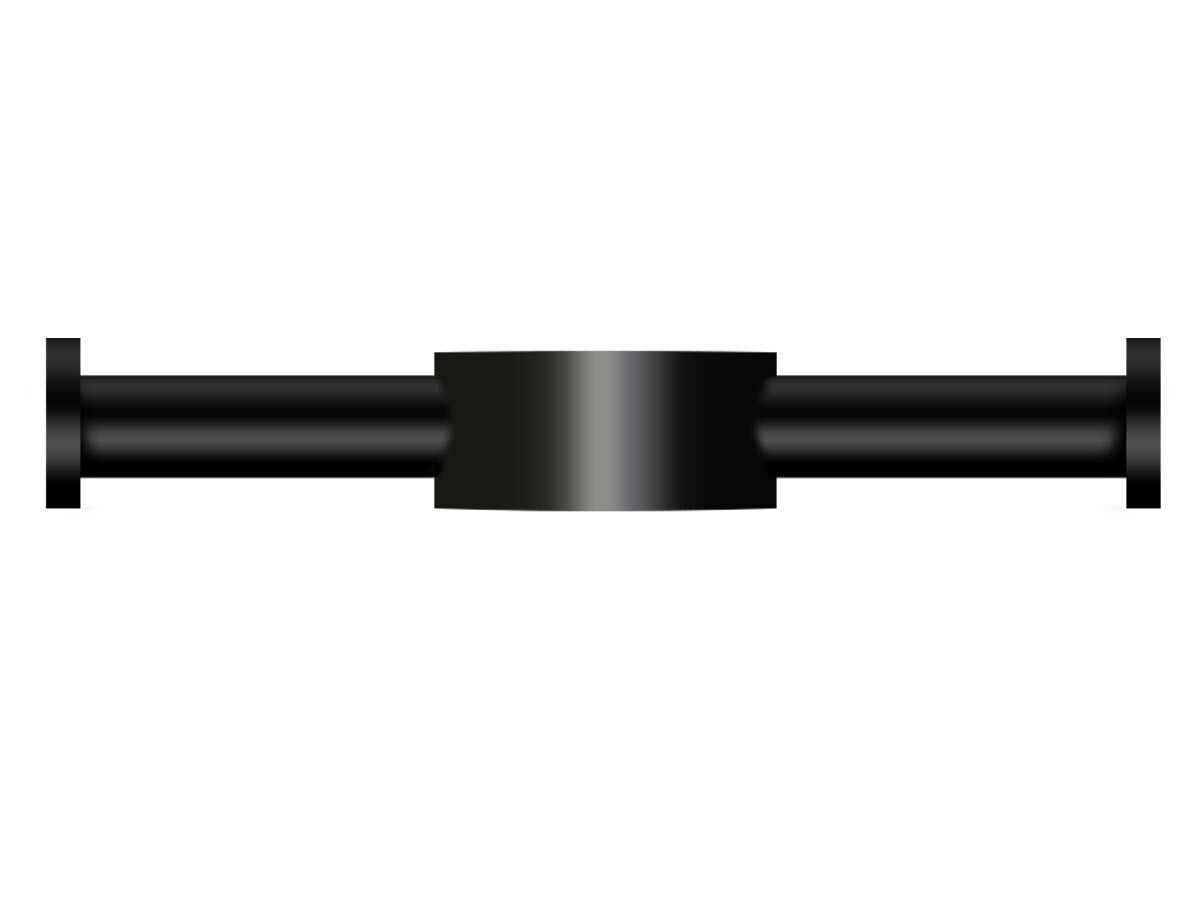 Hydrotherm Pure Vertical Heated Towel Rail Robe Hook Matte Black