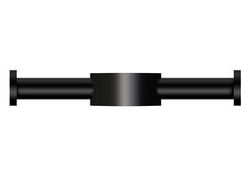 Hydrotherm Pure Vertical Heated Towel Rail Robe Hook Matte Black