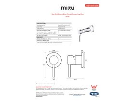 Specification Sheet - Mizu Drift Shower Mixer Trimset Chrome Lead Free