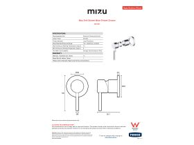 Specification Sheet - Mizu Drift Shower Mixer Trimset Chrome