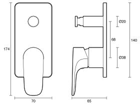 Mizu Silk Shower Mixer Tap with Diverter