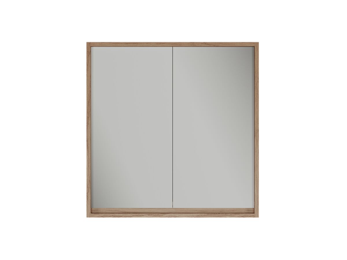 Supporting Image - Kado Aspect 750mm Mirror Cabinet Two Doors - Boston Oak
