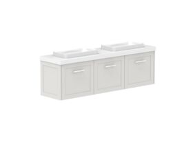 Supporting Image - Kado Lux Ensuite All Door 1500mm Wall Hung Double Basin 50mm Top