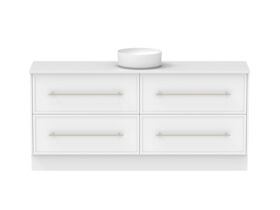 Hero - Kado Lux 1800mm All Drawer Floor Mounted Vanity Unit 4 Drawers Centre Bowl Vanity 20mm Top Shaker