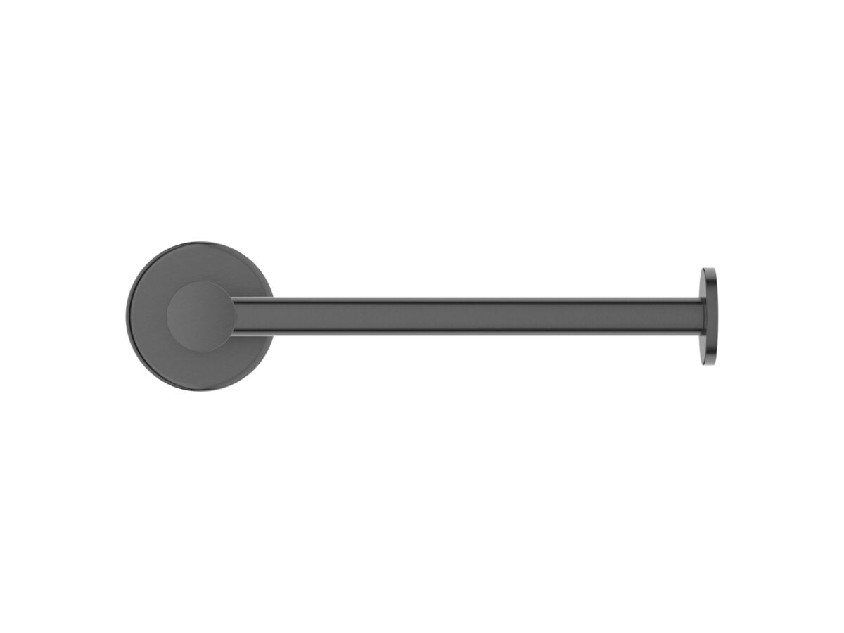 Supporting Image 2 - Mizu Drift Straight Toilet Roll Holder Brushed Gunmetal - Front