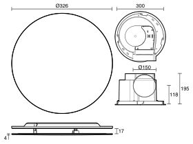 Kado Lux HiFlow 250 Exhaust Fan Round