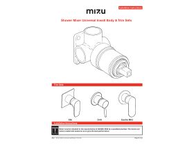Installation Instructions - Mizu Shower Mixer Universal Inwall Body & Trim Sets