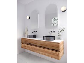 Kado Aspect Stainless Steel Basin Round 400mm with Plug & Waste Brushed Gunmetal