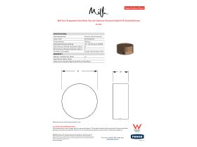 Specification Sheet - Milli Pure Progressive Hob Mixer Tap with Diamond Textured Handle PVD Brushed Bronze