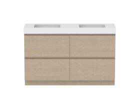 Hero - Posh Domaine All-Drawer Twin 1500mm Floor Mounted Vanity Unit Double Bowl 90mm Top