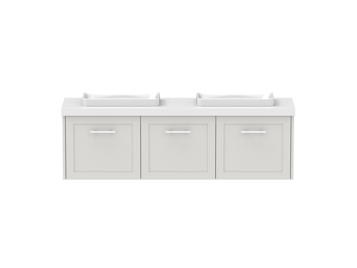 Hero - Kado Lux Ensuite All Door 1500mm Wall Hung Double Basin 50mm Top