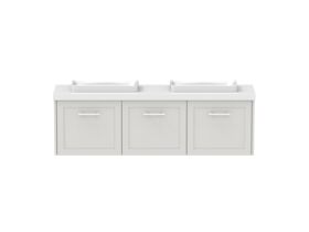 Hero - Kado Lux Ensuite All Door 1500mm Wall Hung Double Basin 50mm Top