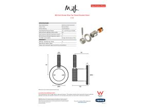 Specification Sheet - Milli Etch Shower Mixer Tap Trimset Brushed Nickel