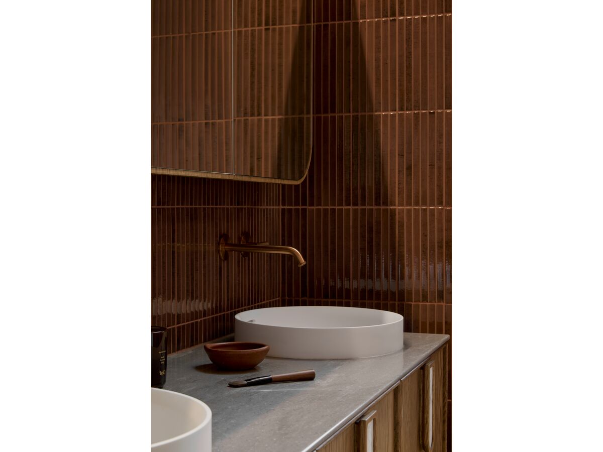 In Situ - Kado Lussi Thin Edge Round Semi Inset Basin with Solid Surface Plug and Waste 380mm