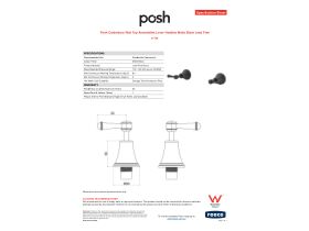 Specification Sheet - Posh Canterbury Wall Top Assemblies Lever Handles Matte Black Lead Free