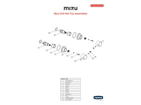 Component Listing - Mizu Drift Wall Top Assemblies