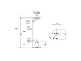 Rheem 135L 3 Star Internal Hot Water System