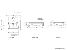 RBA Heavy Duty Wall Basin 1 Taphole Stainless Steel