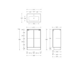 Posh Domaine Ensuite 600 Floor Mount Ceramic