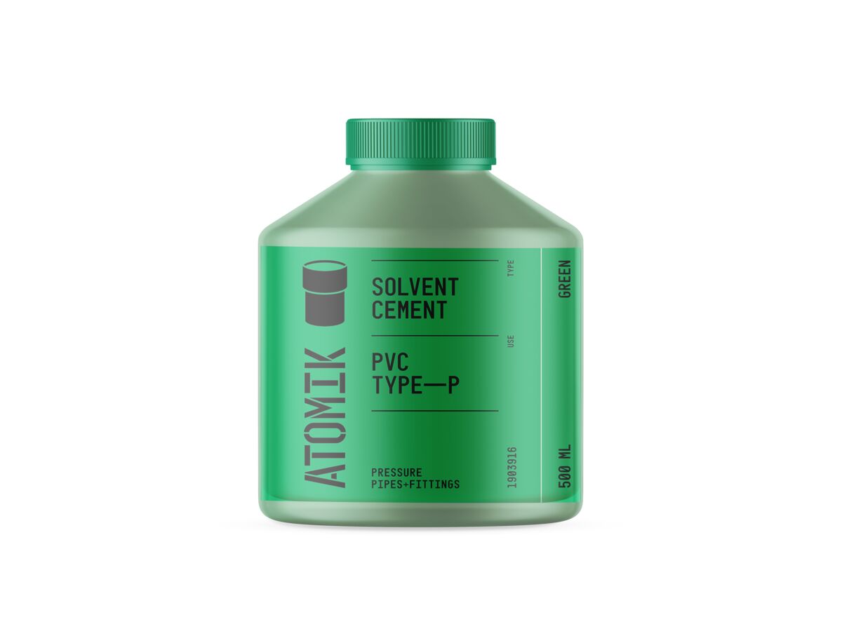 Atomik Solvent Cement PVC Pressure Green 500ml