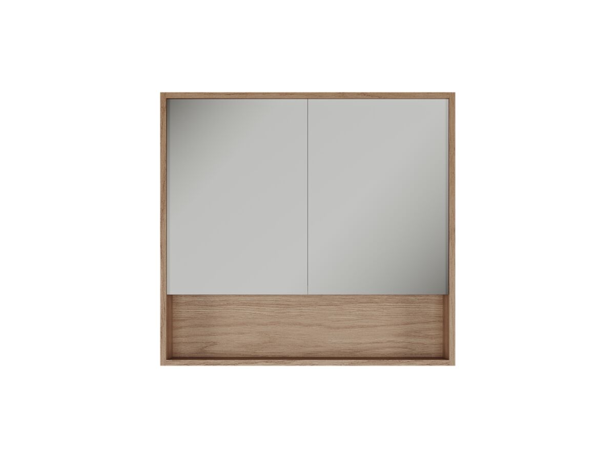 Supporting Image - Kado Aspect 900mm Mirror Cabinet Two Doors with Shelf - Boston Oak