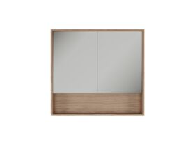 Supporting Image - Kado Aspect 900mm Mirror Cabinet Two Doors with Shelf - Boston Oak